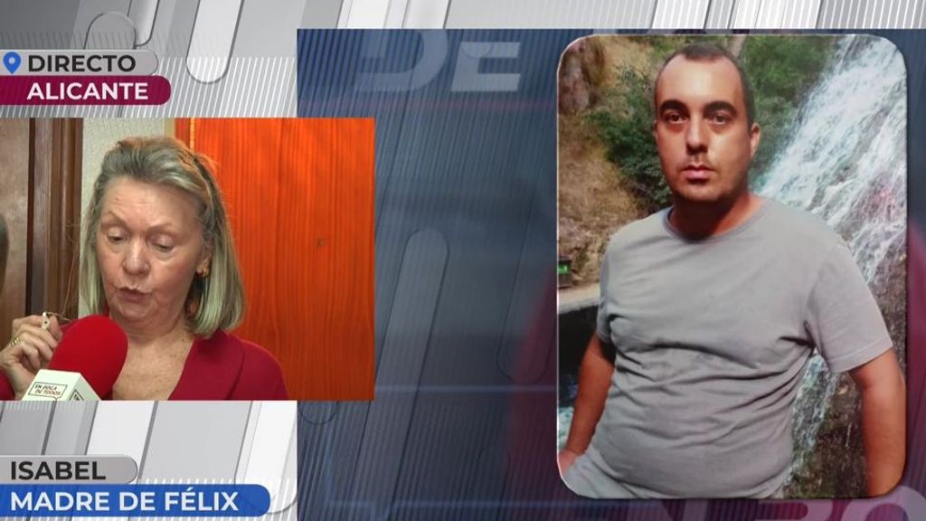 La madre de Félix, desaparecido hace cuatro años en Alicante: ''La Guardia Civil no me ha dicho nada''