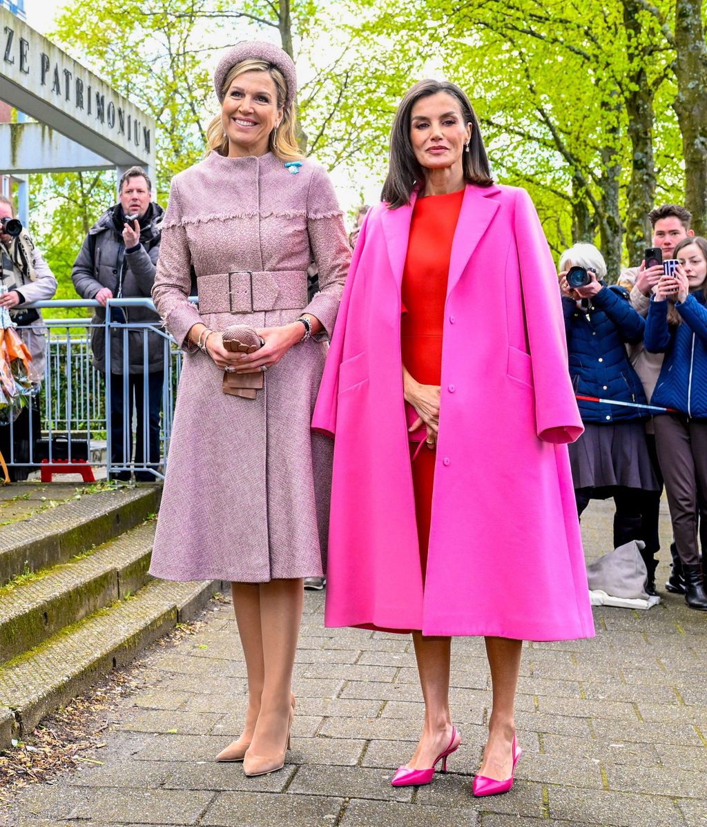 Letizia y Máxima, en una imagen de esta mañana