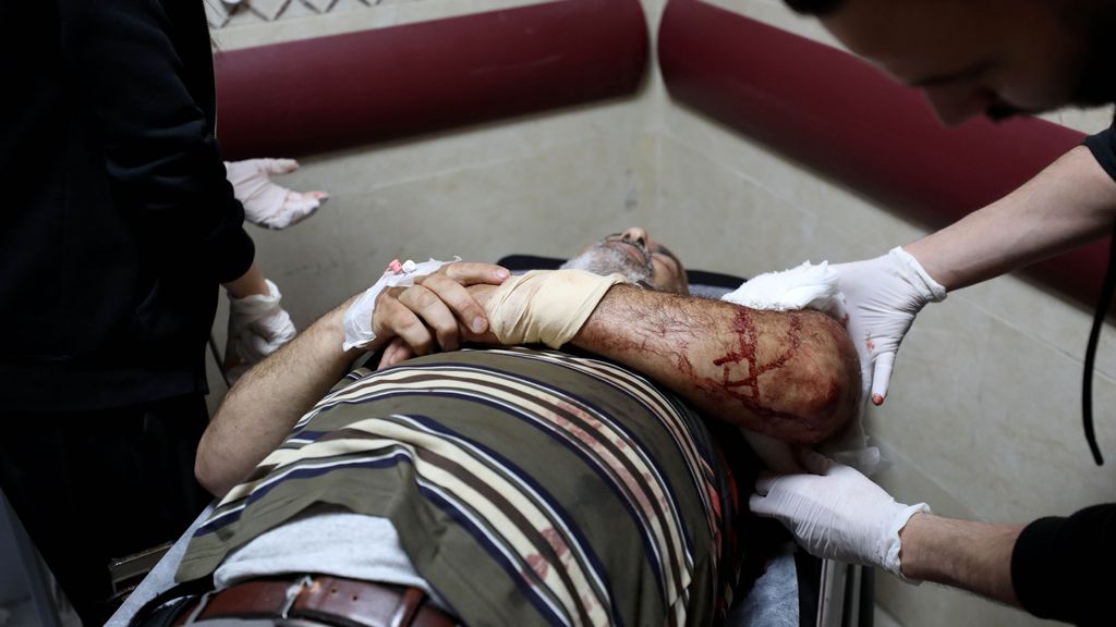 Un ciudadano palestino herido en Gaza