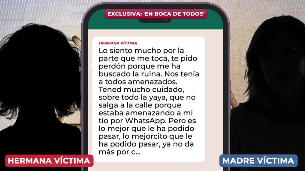 Los mensajes de apoyo al autor de los hechos