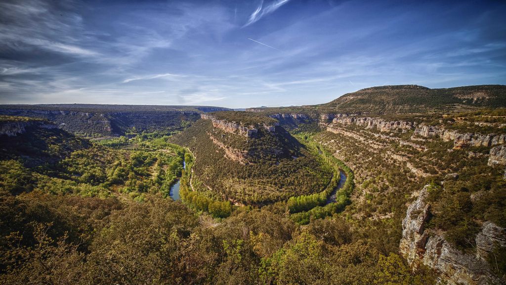 Panorámica del Parque Natural Hoces del Ebro y el Rudrón, por el que transcurre la ruta.
