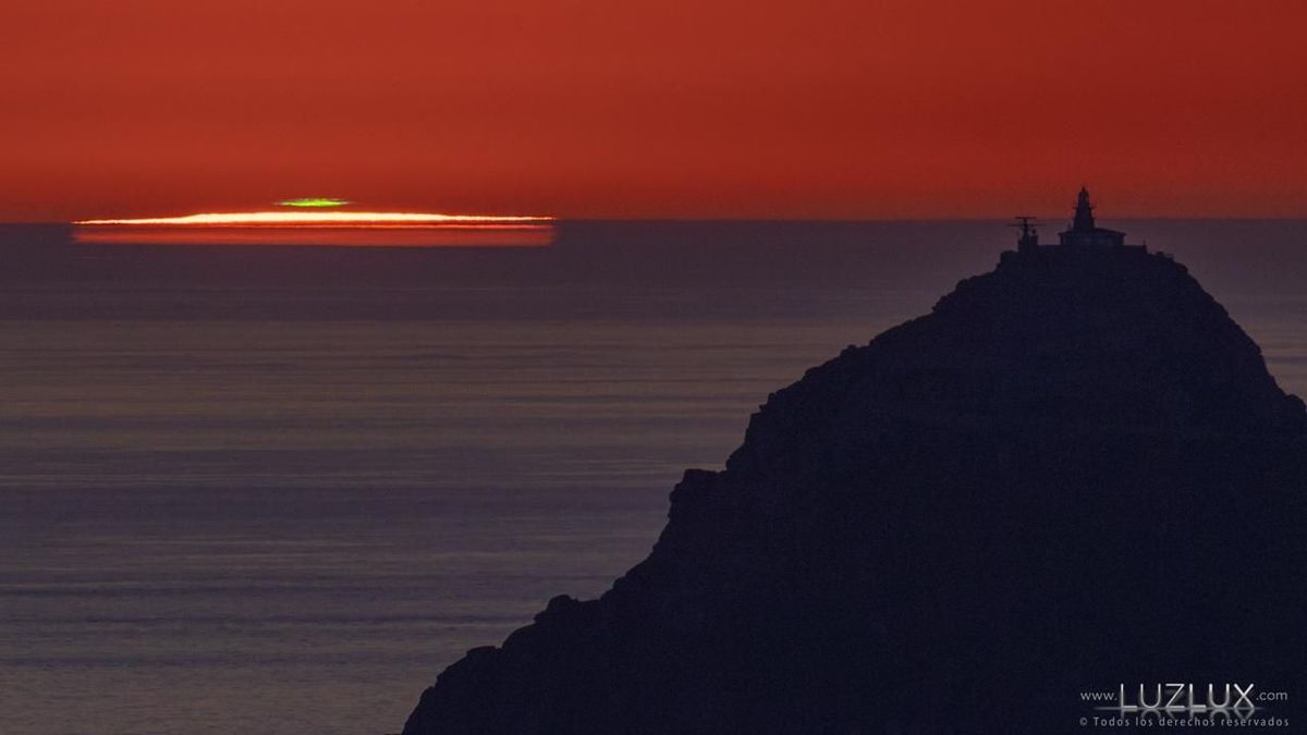 Fernando Rey, colaborador del Parque Islas Cíes, pudo inmortalizar un rayo verde con su cámara