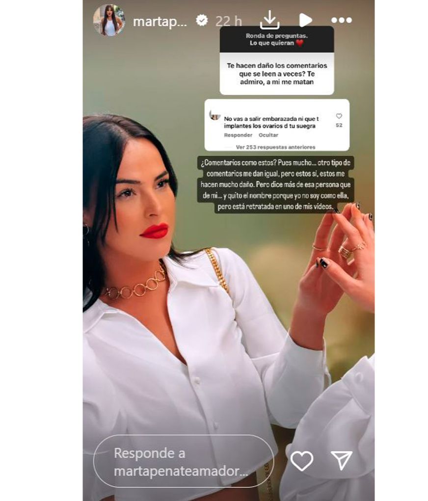 Marta Peñate se ha desahogado sobre lo que le hace daño en redes