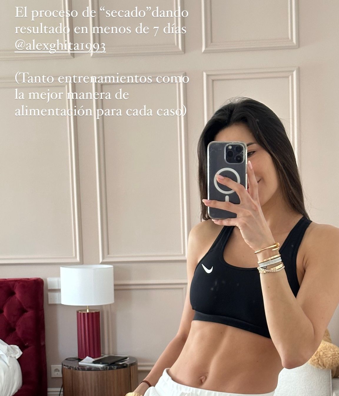 Carla Barber presume de los resultados de sus últimos entrenamientos con Álex Ghita