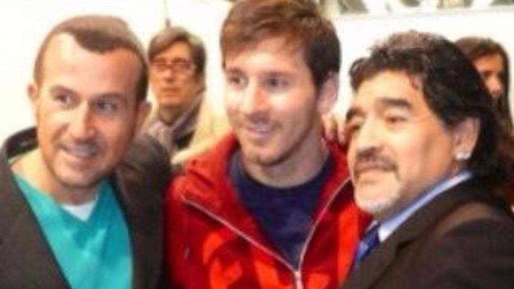 Con Messi y Maradona