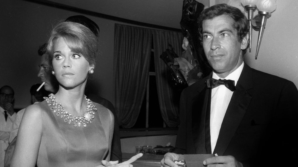 Jane Fonda y su primer marido, Roger Vadim
