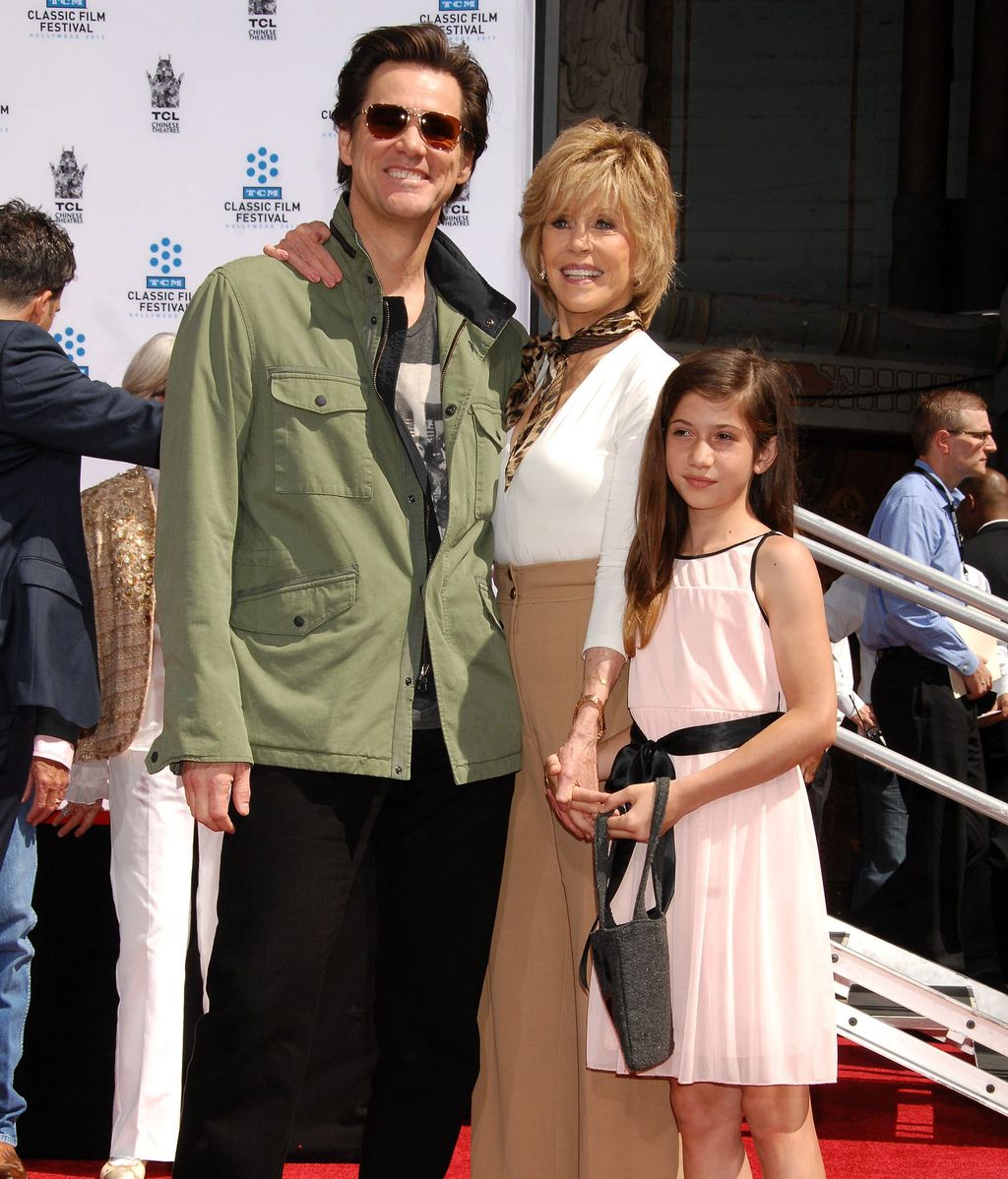 Jim Carrey, Jane Fonda y su nieta, Viva en el TCM Festival de Cine Clásico de 2013