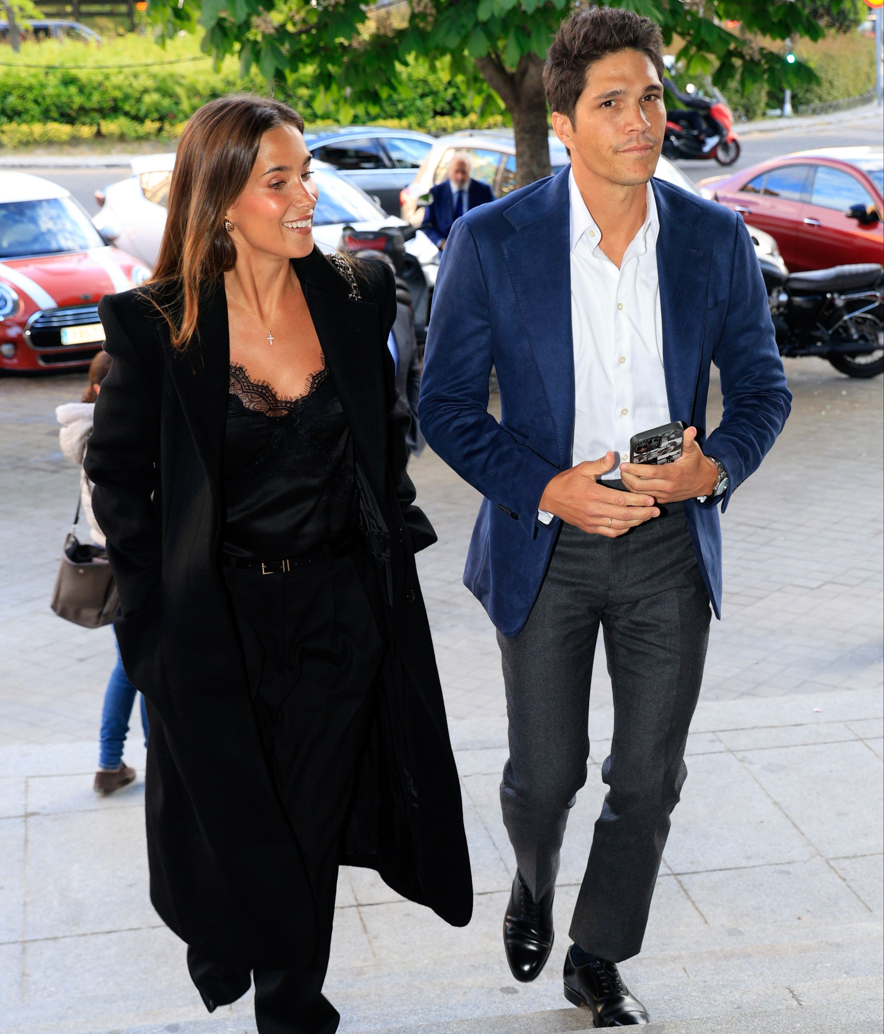María y Pablo, en la misa funeral de su abuela Marilis
