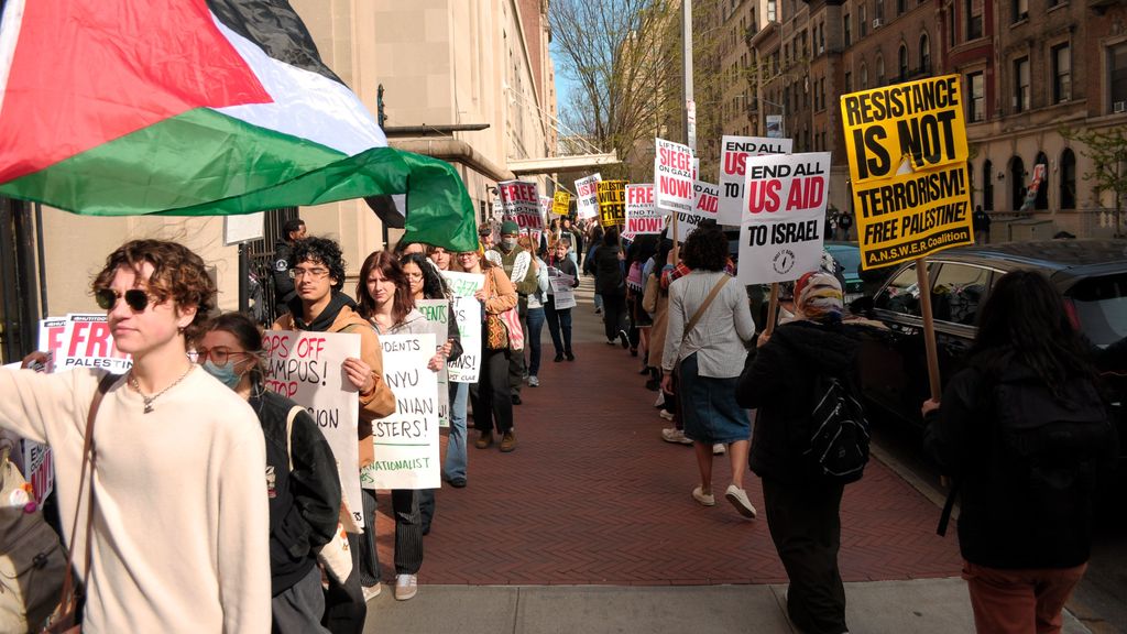 Pulso de los estudiantes en EEUU con protestas propalestinas contra Israel: ya hay casi un centenar de detenidos