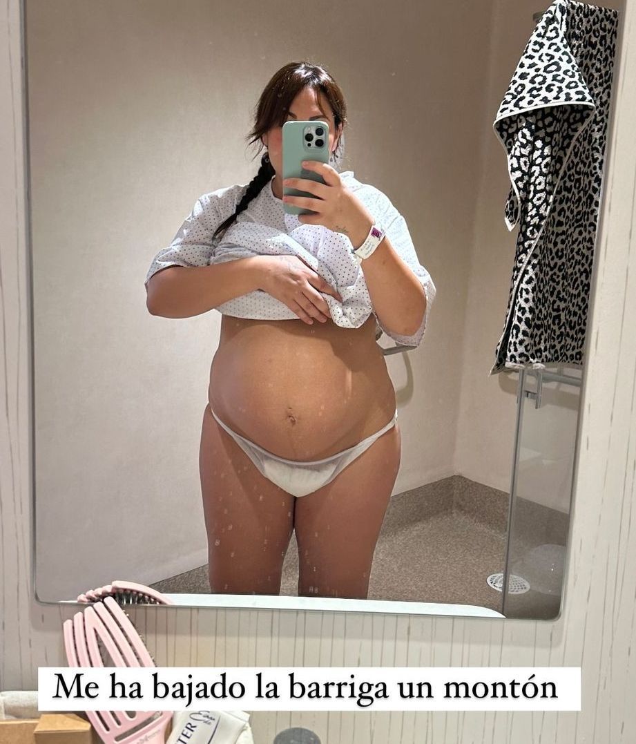 Steisy enseña su barriga horas después de convertirse en madre