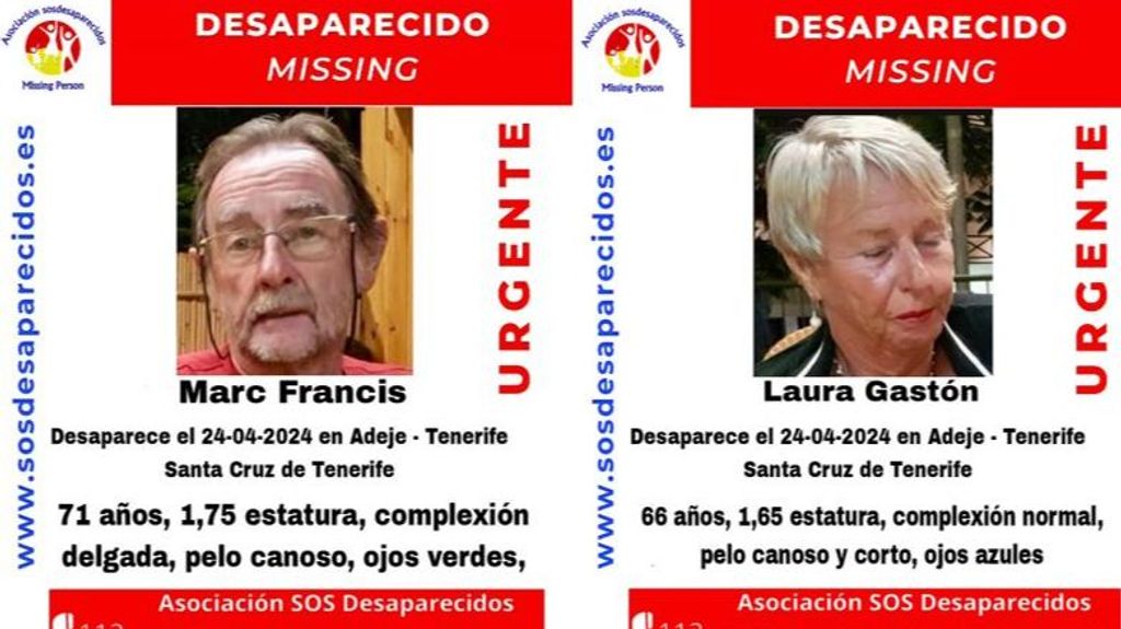 Marc Francis y Laura Gastón, desaparecidos en Adeje, Tenerife
