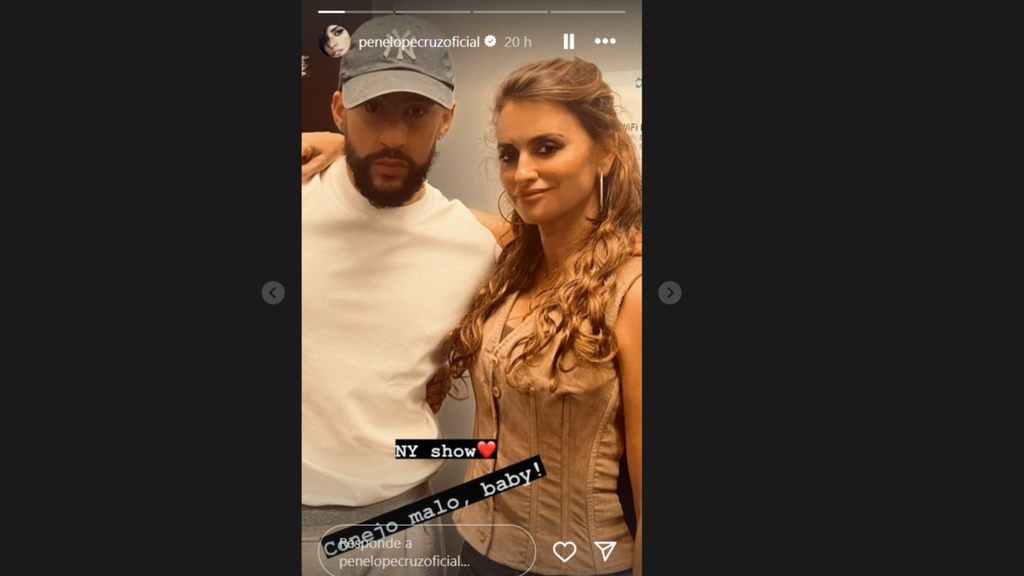 Las imágenes de Penélope Cruz en el concierto de Bad Bunny