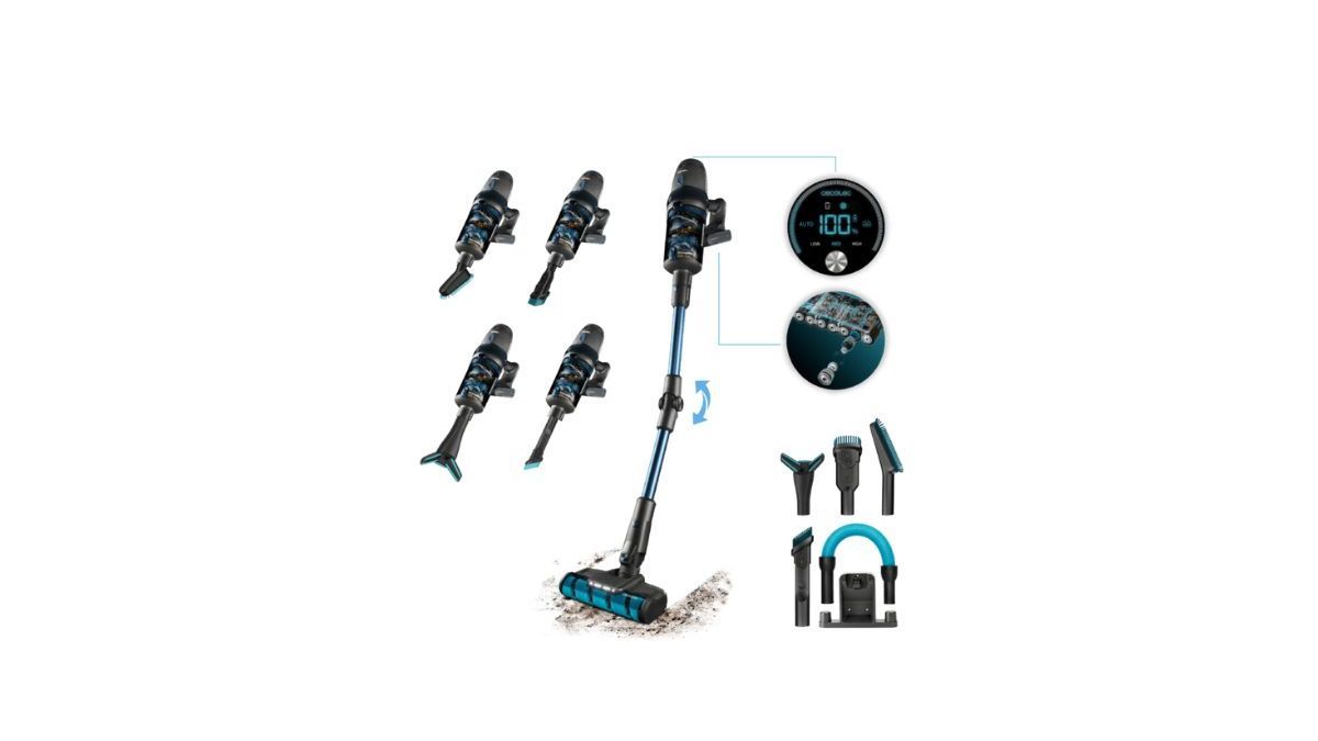 Aspirador sin cables 3 en 1 Conga Rockstar 11500 Odyssey ErgoFlex