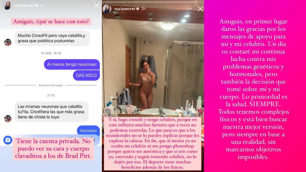 Nuria Marín responde a los ataques a su físico