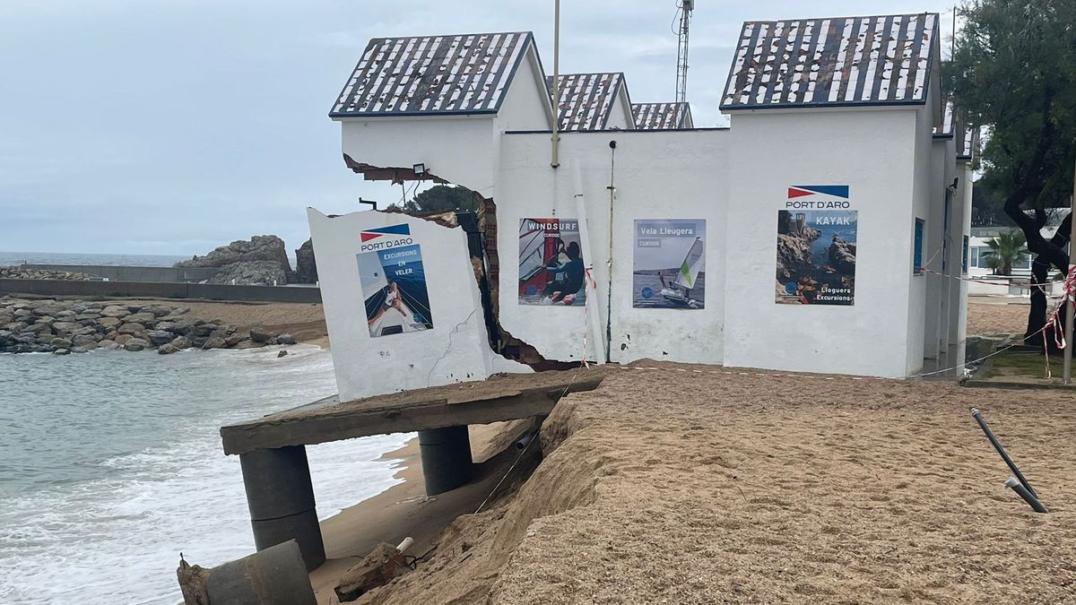 El día más lluvioso en Cataluña desde 2021: el temporal derrumba parte de un edificio en Platja d'Aro