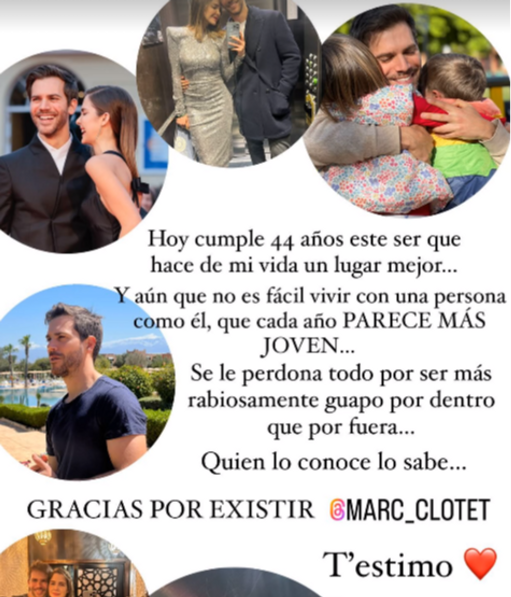 La felicitación de Natalia Sánchez a Marc Clotet