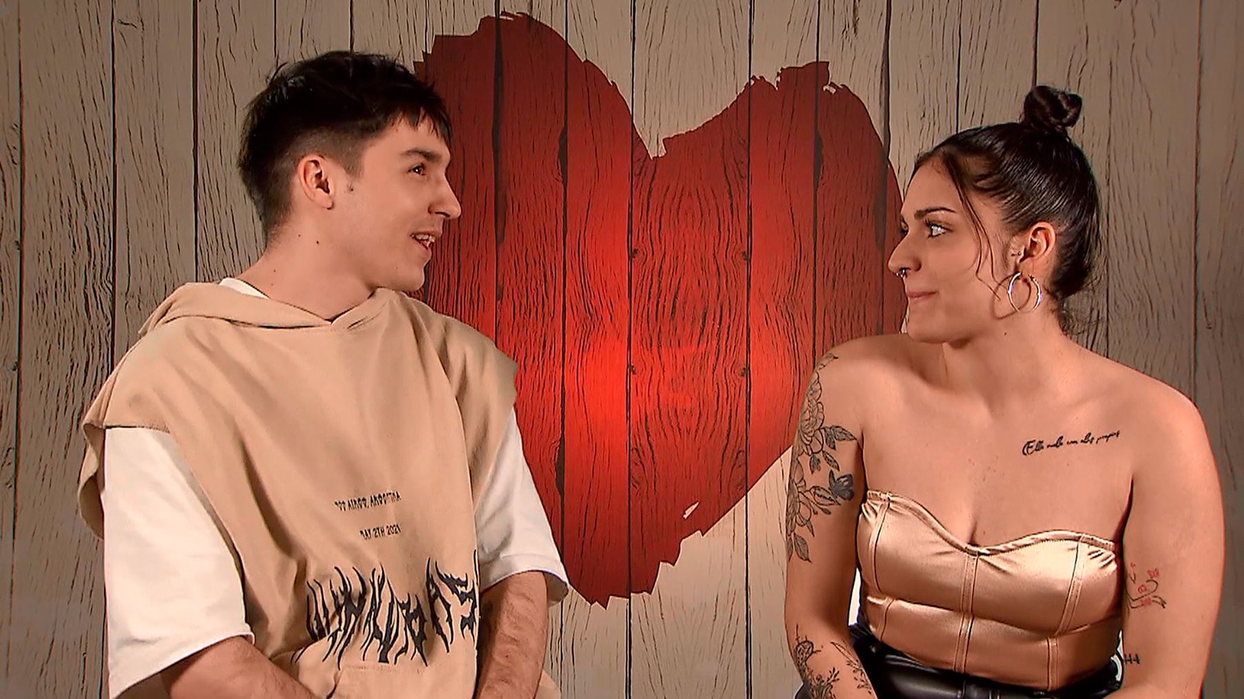 Sheila y Luis durante su cita en 'First Dates'