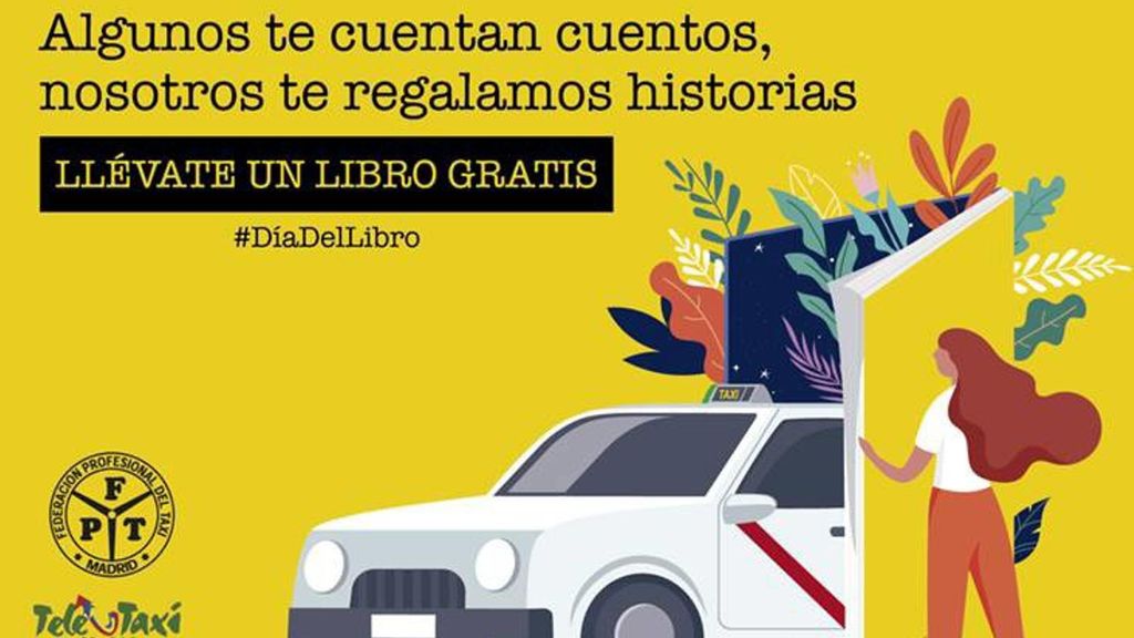 Los taxis de Madrid se suman al Día del Libro y regalarán libros a sus usuarios
