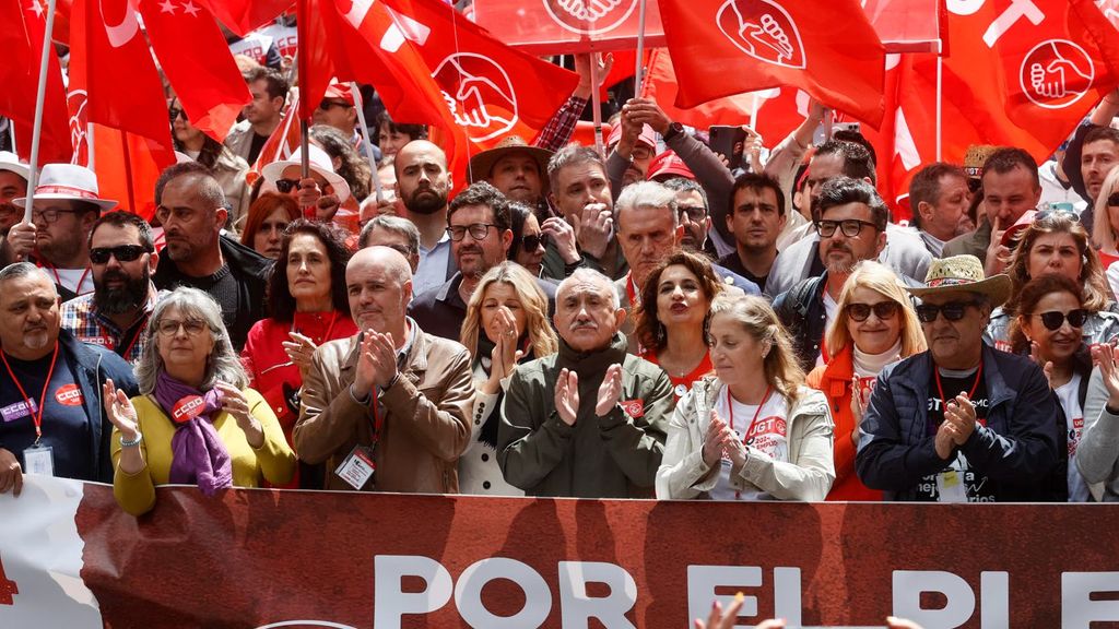 Presencia masiva de políticos socialistas en la manifestación del 1 de mayo