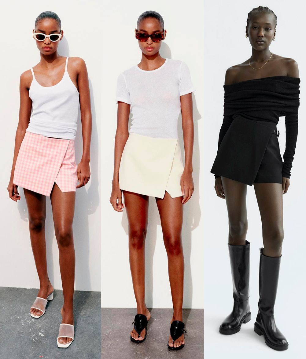 short minifalda pareo