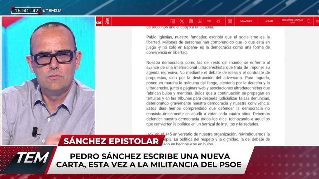 Risto Mejide reacciona a la nueva carta de Pedro Sánchez: "Cuando se pone en plan Braveheart..." Todo es mentira 2024 Programa 1332