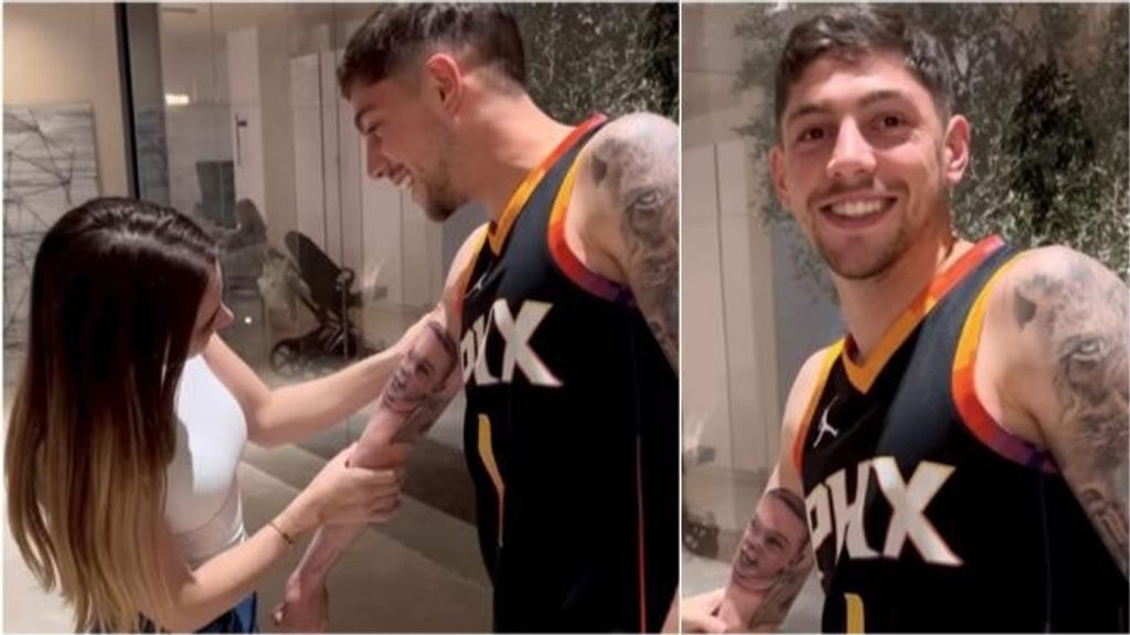 El gesto más familiar de Fede Valverde: se tatuó la cara de su hijo en el brazo
