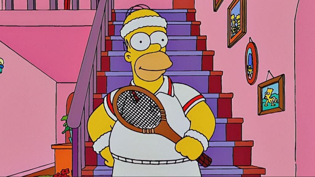 En el capítulo 'La amenaza del tenis', Homer y Marge construyen una pista en su jardín trasero