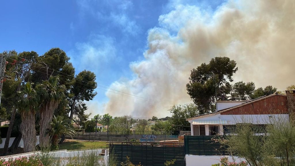 Incendio forestal declarado en Riba-roja de Túria