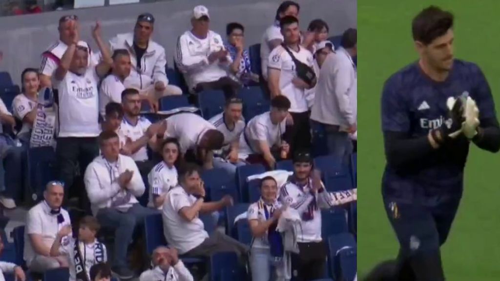 Thibaut Courtois recibe el cariño del Bernabéu: ovación en su vuelta 335 días después