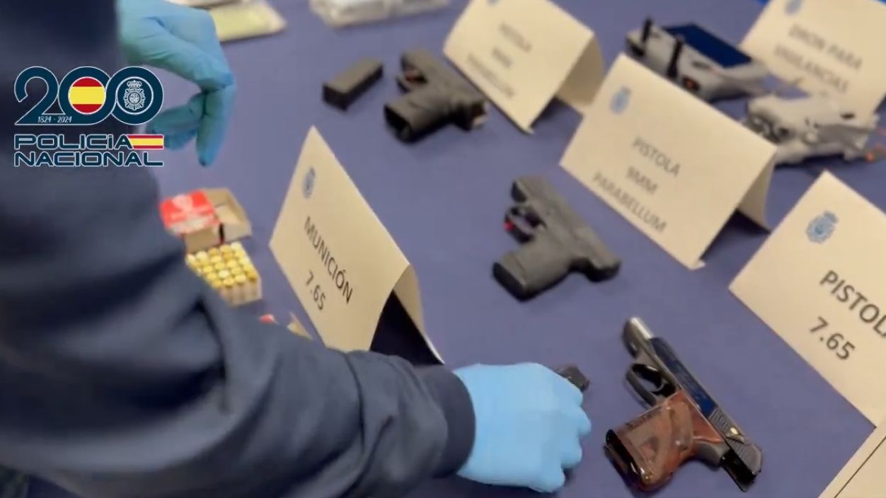 Armas incautadas a un violento grupo de origen serbio
