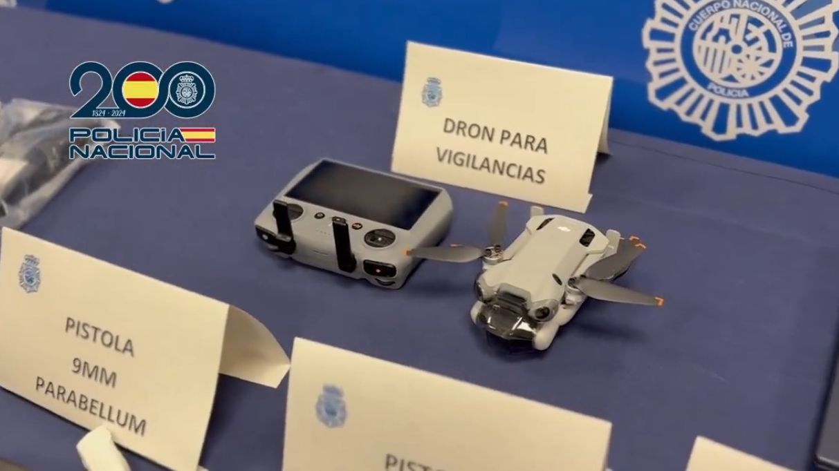 Dron para vigilancias, incautado a un grupo criminal