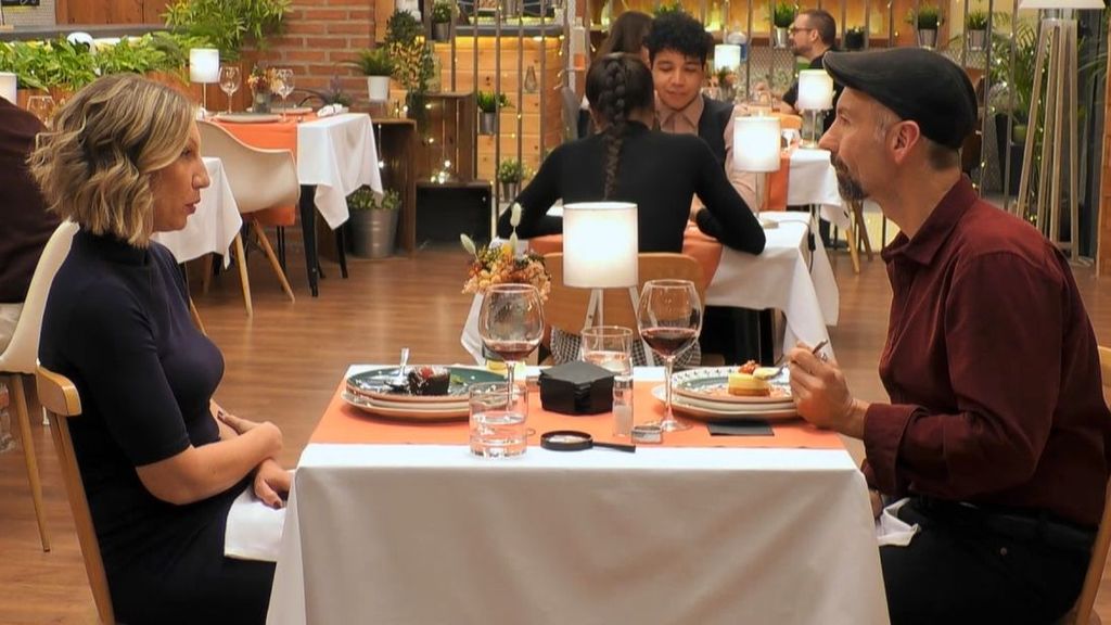 Lisa y Gian Piero durante su cita en 'First Dates'