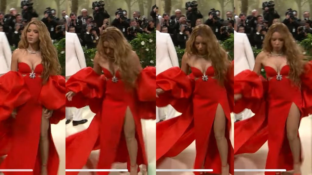 El tropiezo de Shakira en la alfombra roja