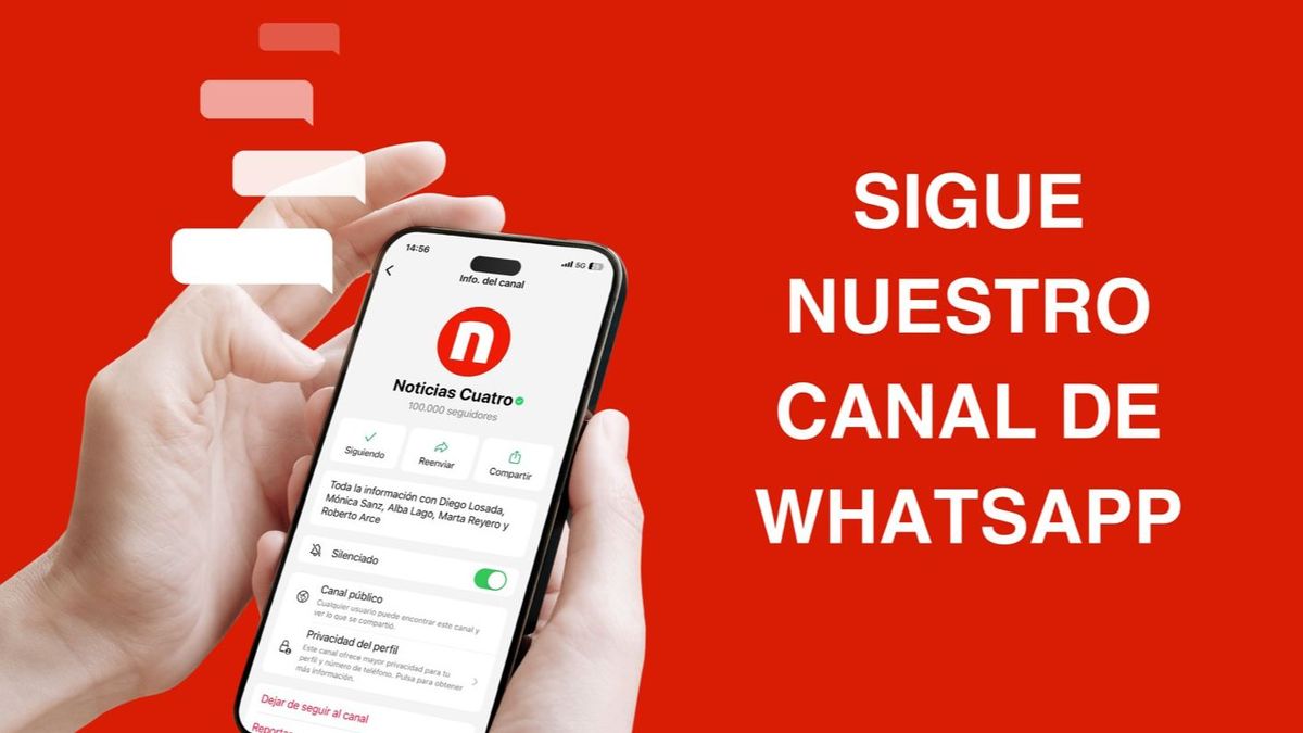 Noticias Cuatro alcanza los 100.000 suscriptores en su canal de WhatsApp