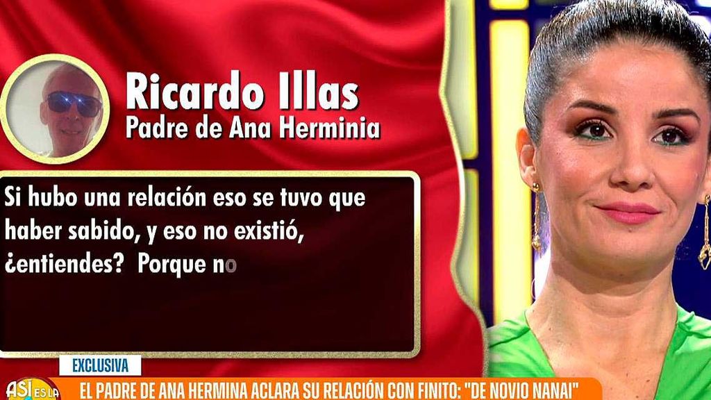 El padre de Ana Herminia aclara su relación con Finito de Córdoba: "Eso no existió"