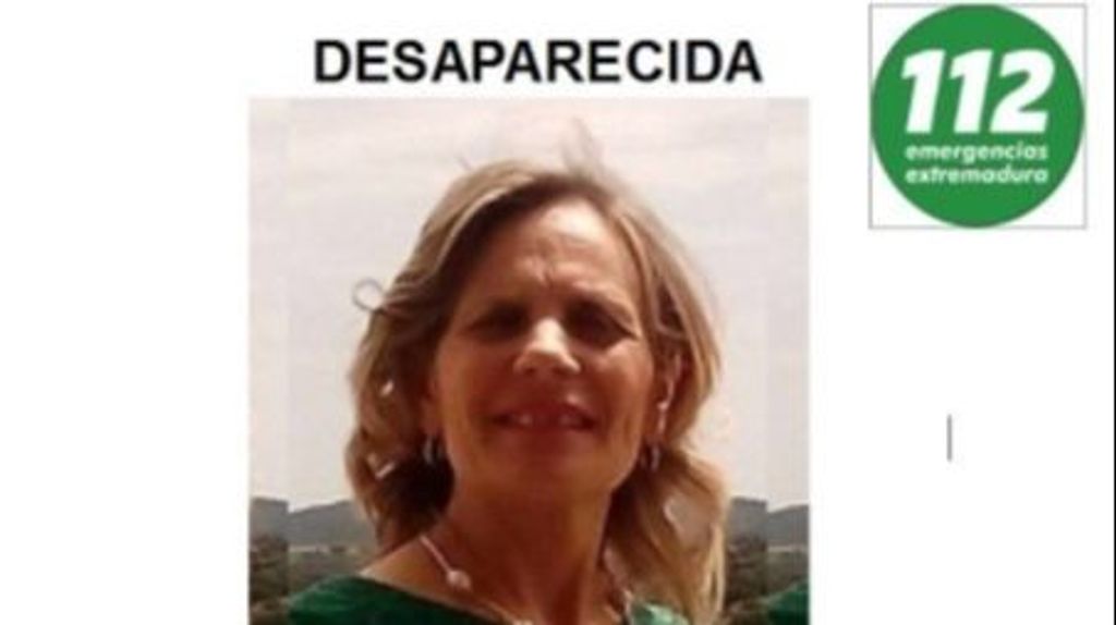 Cartel de búsqueda con la imagen de Francisca Cadenas distribuido por la Junta de Extremadura en 2017
