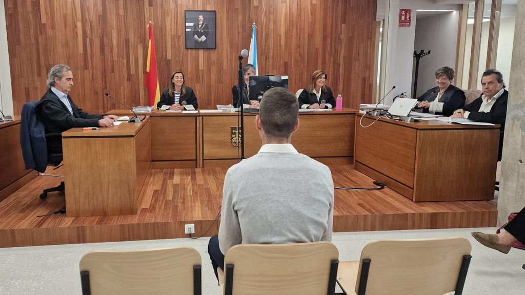 Imagen del acusado durante el juicio celebrado este jueves en Vigo