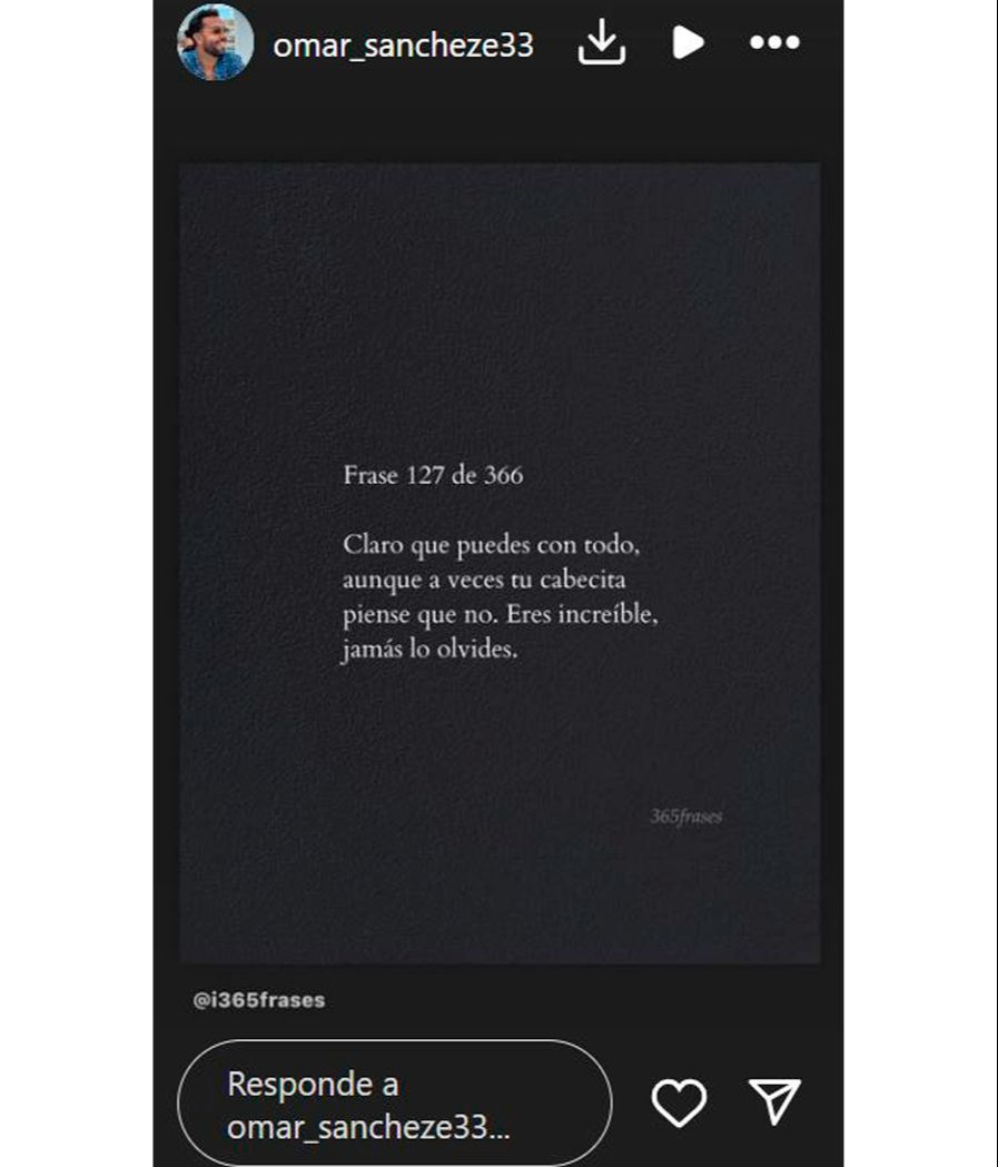 La reflexión de Omar Sánchez que ha compartido en sus redes
