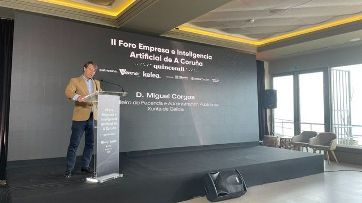 El conselleiro de Facenda, Miguel Corgos, durante el Foro organizado por Quincemil