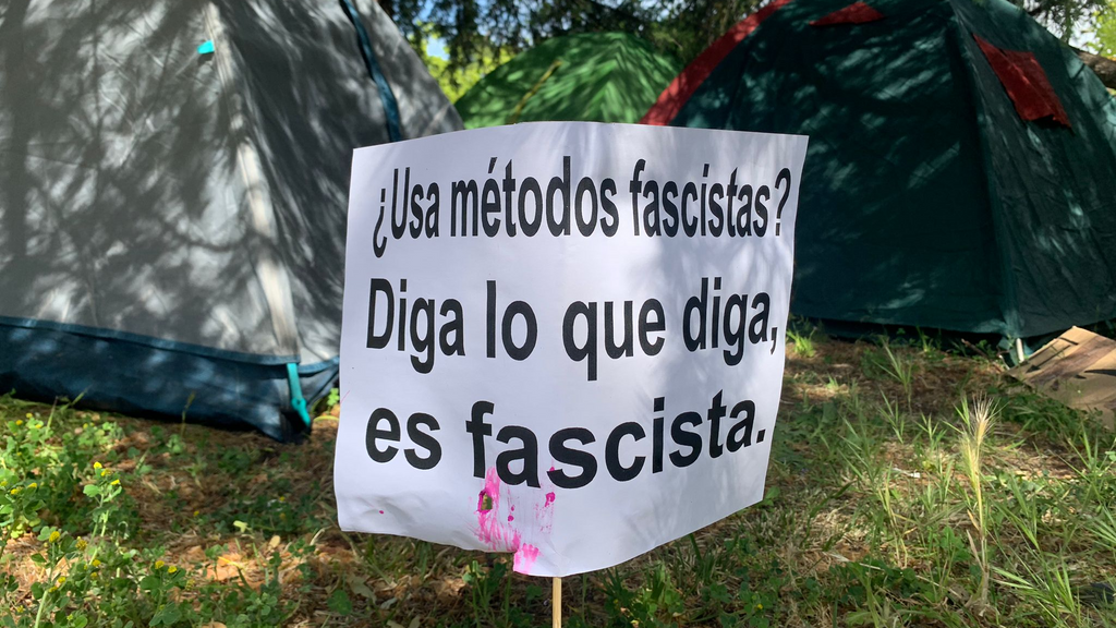 "Cada vez son más los estudiantes que se suman a la acampada"