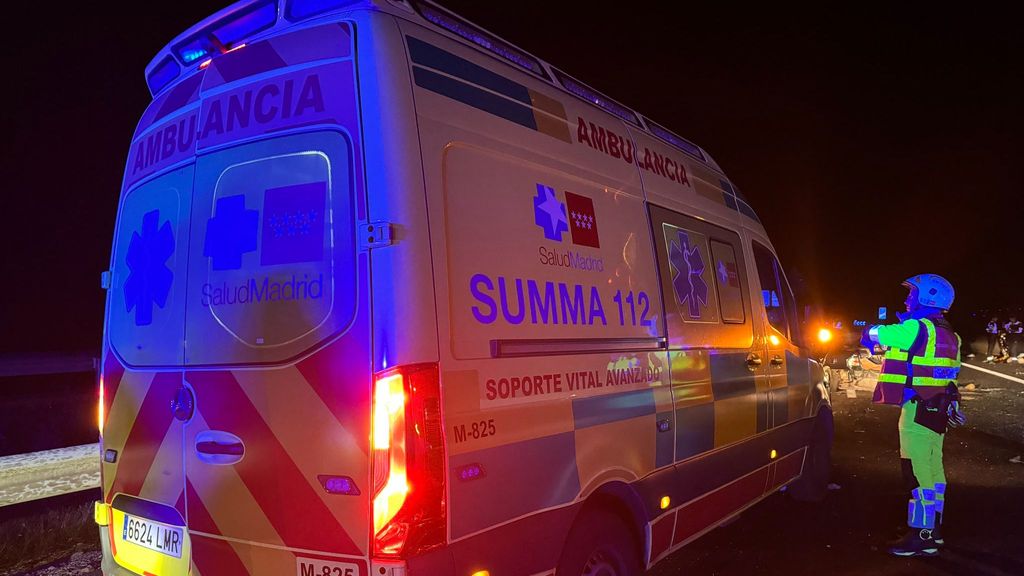 Ambulancia del SUMMA en un accidente
