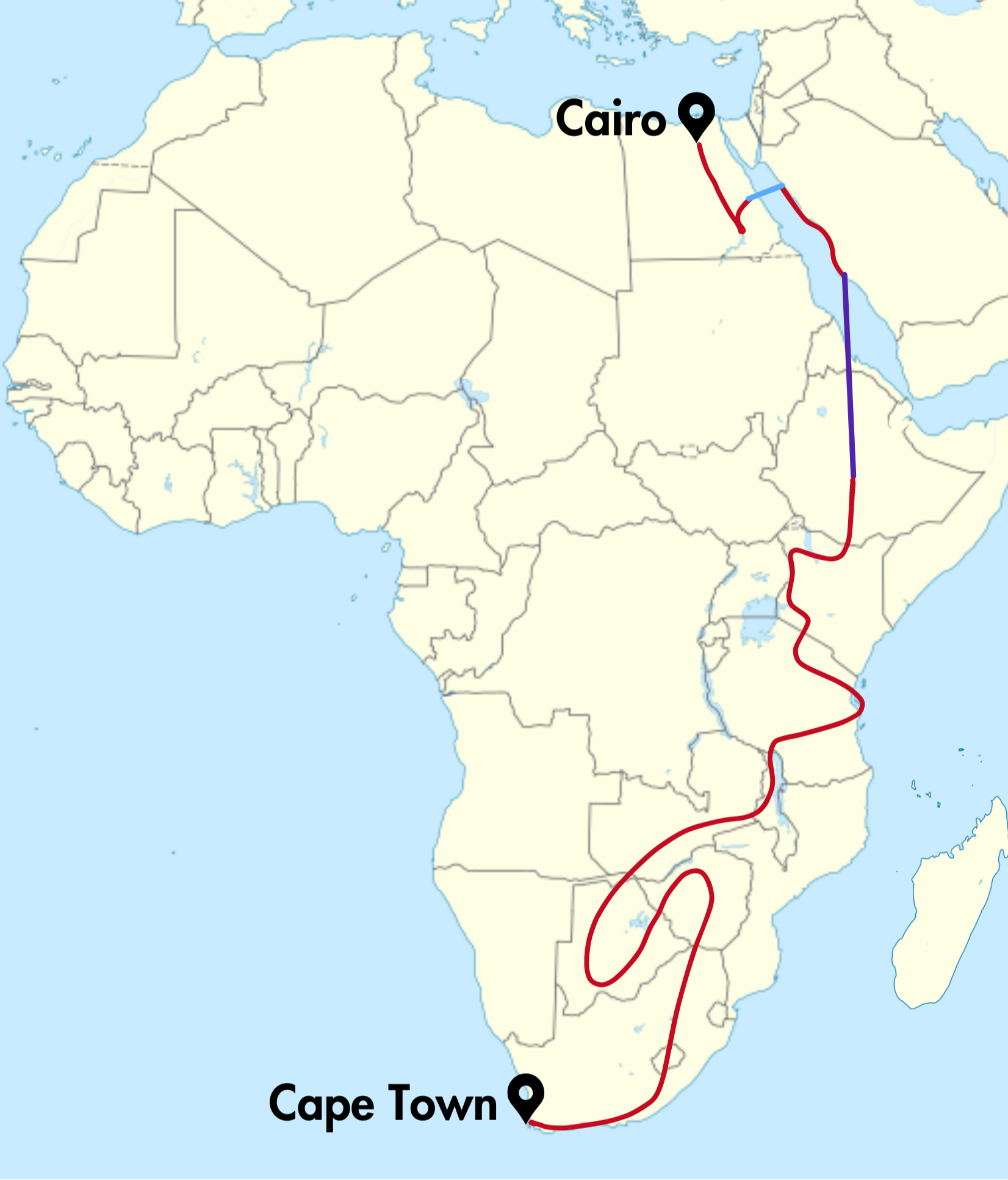 Pablo tuvo que evitar Sudán a causa de una guerra que estalló cuando estaba en el viaje