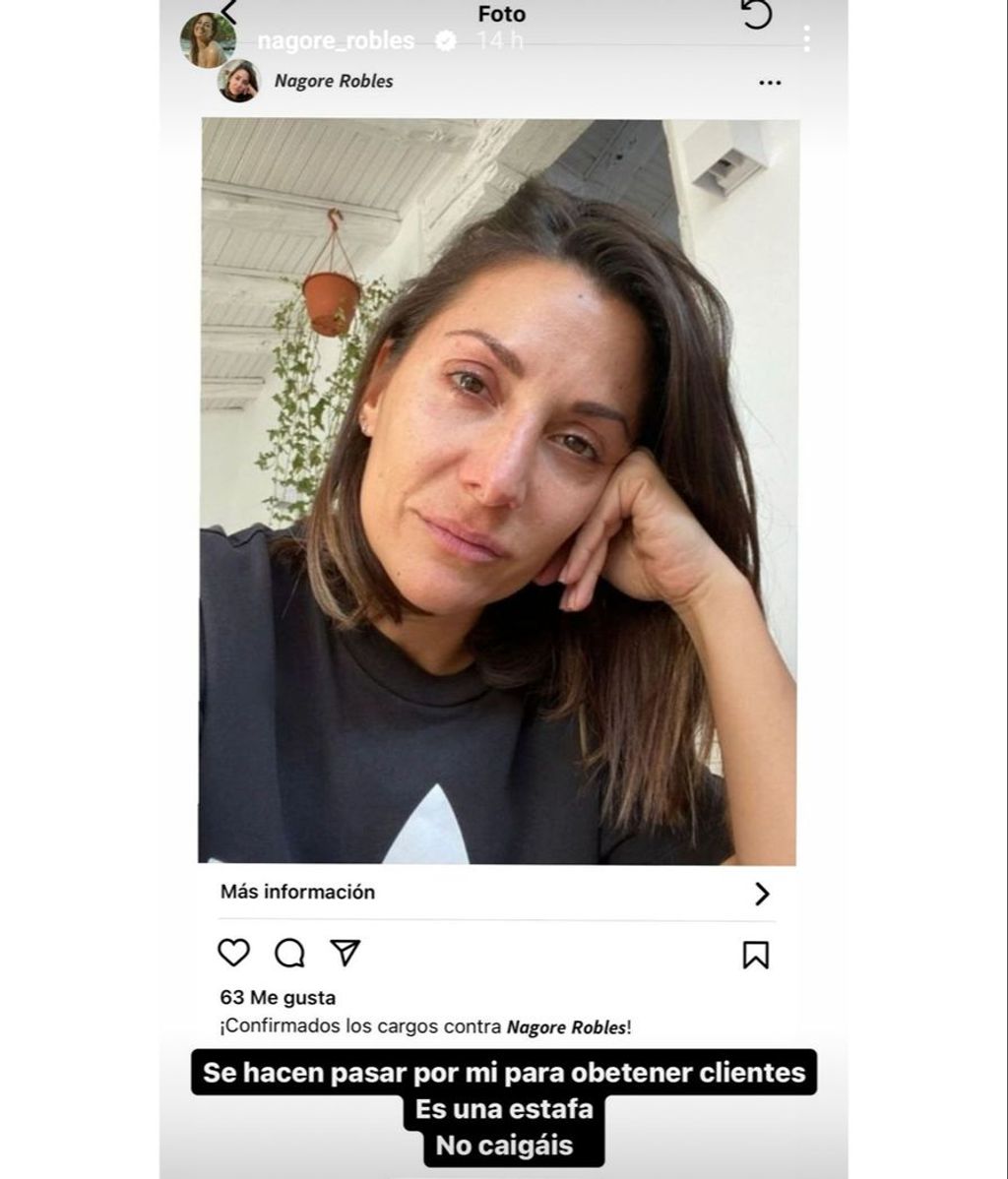 Esta es la foto y la estafa en la que se están haciendo pasar por Nagore Robles para ganar clientes