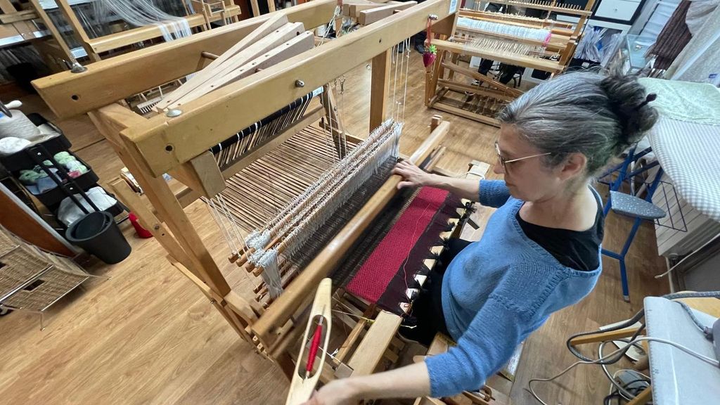 Luisa Estévez en su taller