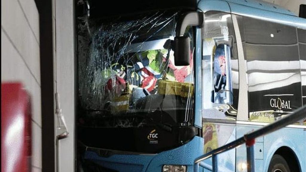 Accidente de autobús en Las Palmas de Gran Canaria