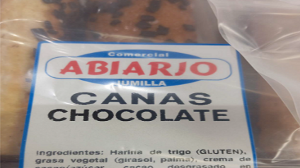 Presencia de avellanas sin declarar en cañas de chocolate