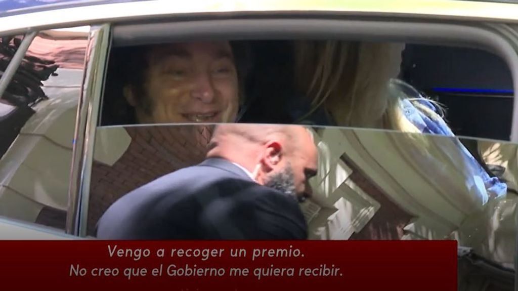 Noticias Cuatro consigue las primeras declaraciones a la prensa de Javier Milei en su visita a España