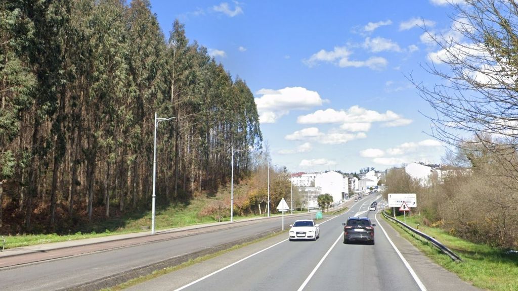 Carretera N-550 a su paso por Ordes, Ourense