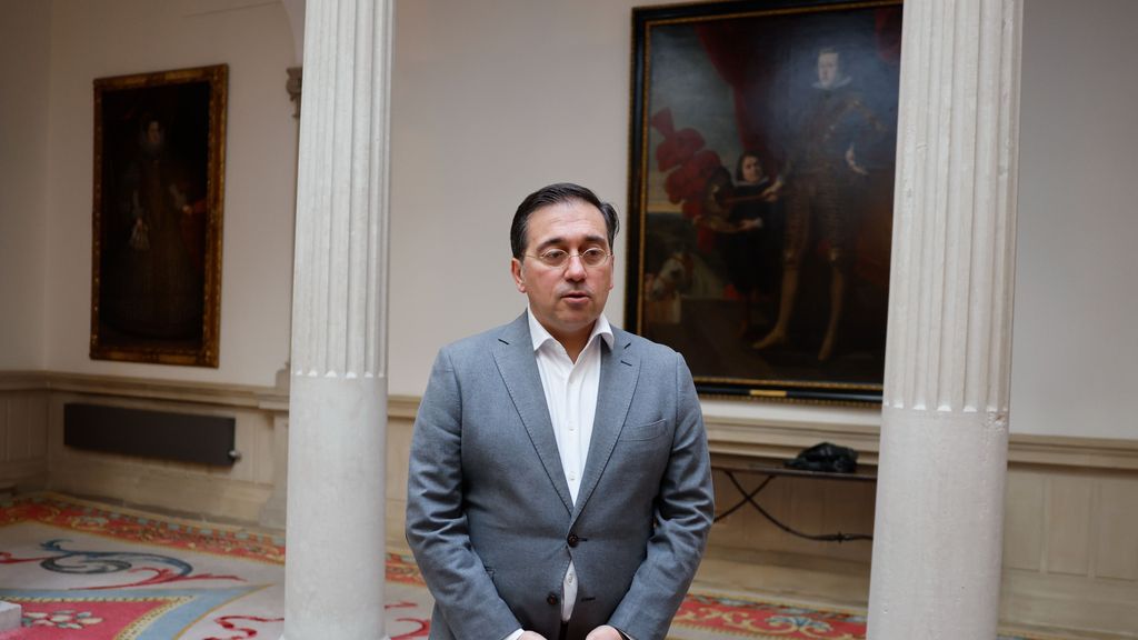 El ministro José Manuel Albares comparece en Moncloa para realizar una declaración institucional