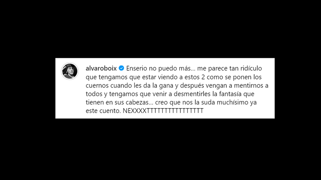 Álvaro Boix explota contra Gabriella y Álex tras los movimientos que están haciendo